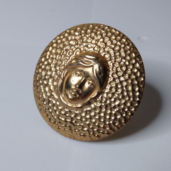 Vintage Lightweight Metal Scarf Slide - Picture 1 of 11